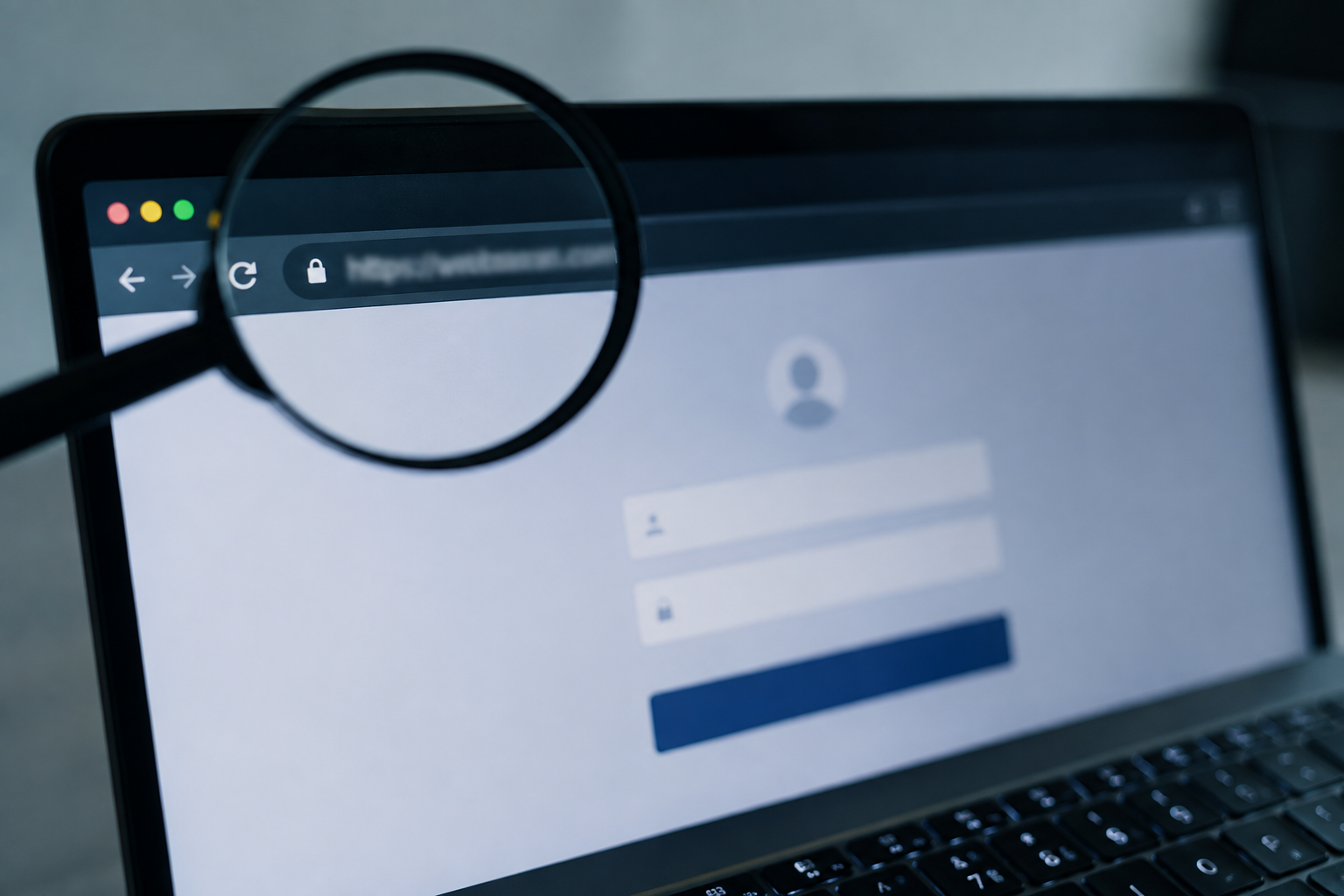 Suspicious message link compared with a known official route to an account login page